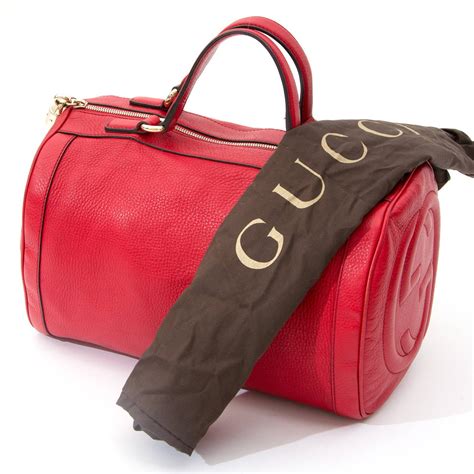 gucci soho boston bag red|gucci ladybug bag.